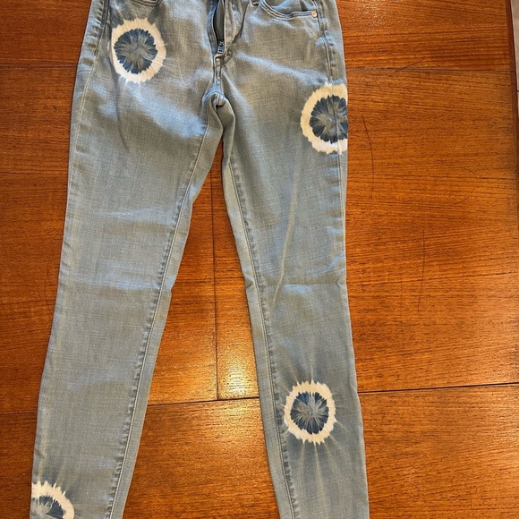 RACHEL Rachel Roy Light Blue Tie-Dye Skinny Jeans - Picture 1 of 3